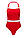 LS901 Слитный купальник, цвет красный, размер L, фото 6