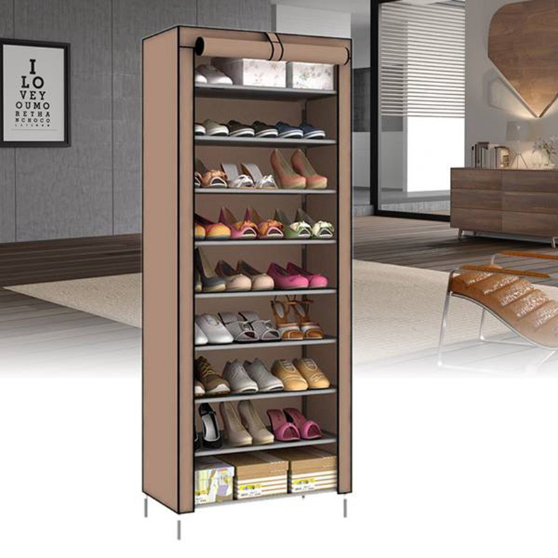 

Складной шкаф для обуви 9 полок / Тканевый стеллаж для хранения обув Shoe Cabinet 160х60х30 см