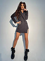 Коротке плаття піджак з довгим рукавом і обробкою з бахроми з страз (р. S, M) 66PL3116Е, фото 1