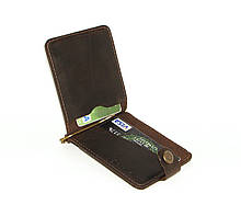 Подарунковий набір DNK Leather №6 (затискач + обкладинка права, ID паспорт) коричневий