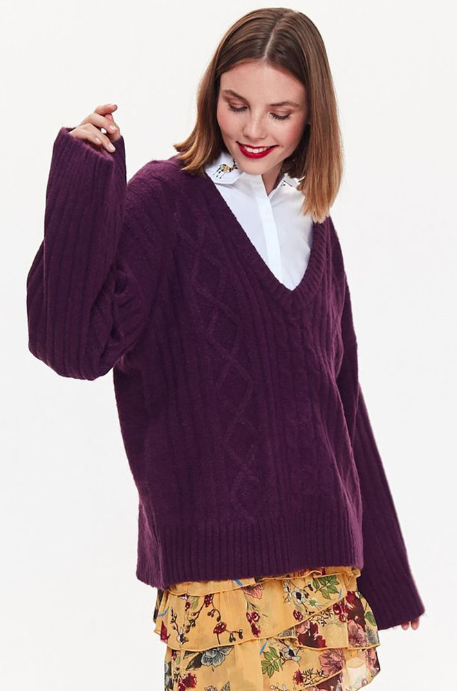 Жіночий светр фіолетовий AAA 139043M