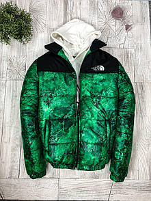 Куртка женская зима-весна-осень зелёная без капюшона The North Face (TNF) Green