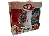 Набор махровых полотенец Merry Christmas махровые 30-50 см разноцветные, фото 1
