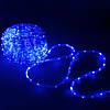 Гирлянда светодиодная уличная Springos Гибкий шнур Rope Light Дюралайт лента для дома 20 м 480 LED Blue, фото 5