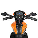 Дитячий електро триколісний мотоцикл на акумуляторі BMW М 4533 для дітей 3-8 років помаранчевий, фото 2