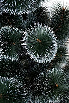 Сосна засніжена штучна 120 см Ель новорічна розбірна з інеєм пишна Ялинка класична зелена ПВХ, фото 3