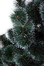 Сосна засніжена штучна 120 см Ель новорічна розбірна з інеєм пишна Ялинка класична зелена ПВХ, фото 2