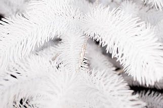 Литая ель искусственная 230 см Президентская Елка разборная новогодняя Сосна декоративная пластик Белая ТПП, фото 2