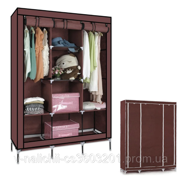 

Тканевый складной шкаф для одежды и обуви 175х130х45 см Storage Wardrobe 88130 VN
