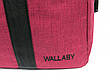 Дорожня сумка Wallaby 2550 burgundy 21 л бордова, фото 6