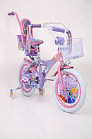 Детский двухколесный велосипед PRINCESS-1, 14 дюймов, розово-фиолетовый