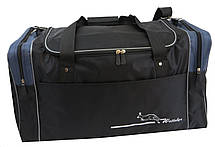 Дорожная сумка 60 л Wallaby 430-8 черная с серым, фото 2