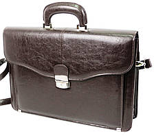Чоловічий портфель з шкірозамінника JPB TE-34 коричневий, фото 3