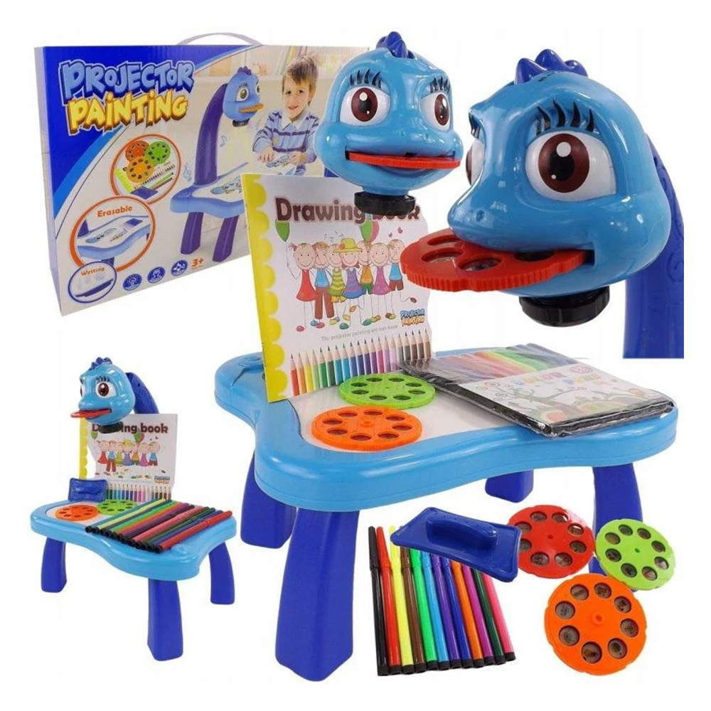 

Детский стол проектор для рисования со светодиодной подсветкой, синий 5B