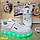 Дитячі кросівки білі світяться з підсвічуванням Led 27-32р, фото 5