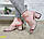 Шлепанцы сабо на широком невысоком каблуке пудра замшевые, фото 3