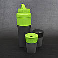 Набір склянок LIGHT MY FIRE Pack-up-Drink Kit (0.7/0.26/0.26 л), 3шт, зелений/чорний, фото 2