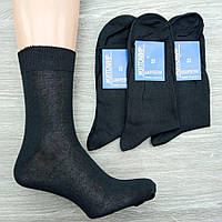Шкарпетки чоловічі високі демісезонні, 33р., ЖИТОМИР, бічний візерунок, посилена п'ята і мисок, чорні, 30033274, фото 1