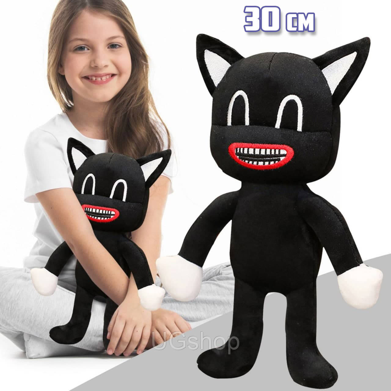 

Мягкая игрушка Картун Кэт Сиреноголовый Karinka Cartoon Cat Siren Head Черный 30 см