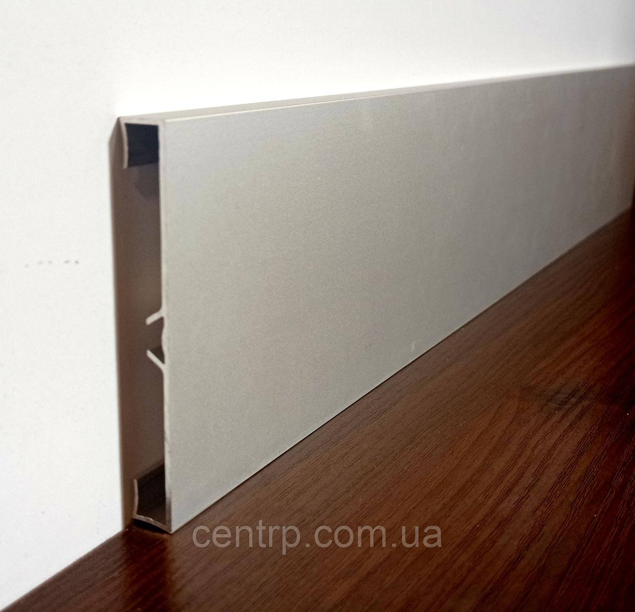 

Дизайнерский алюминиевый плинтус BEST DEAL 1/80 накладной, высота 80 мм, длина 2,5м, Серебристый