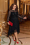 Нарядное женское платье черного цвета   Размеры: 50-52,54-56,58-60, фото 3