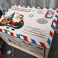 Подарочная коробка от Деда Мороза. Бокс для конфет от Святого Николая. Подарок Новый год. Упаковка для подарка
