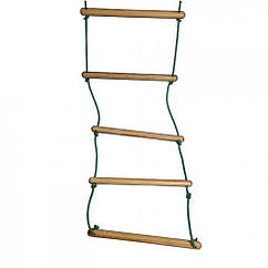 Детская верёвочная лестница L190 с деревянными ступенями
