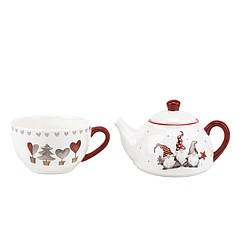Чайник и чашка с гномами (010NG), Керамика, Elisey