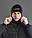 Шапка і бафф зимовий комплект теплий Nike (чорний). Універсальний розмір чоловіча шапка+шарф, фото 3