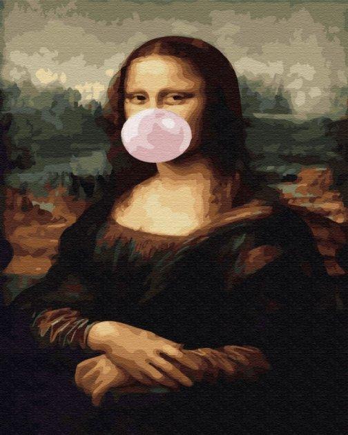 Картина по номерам Мона Лиза з жуйкою Brushme 40 х 50 GX34821
