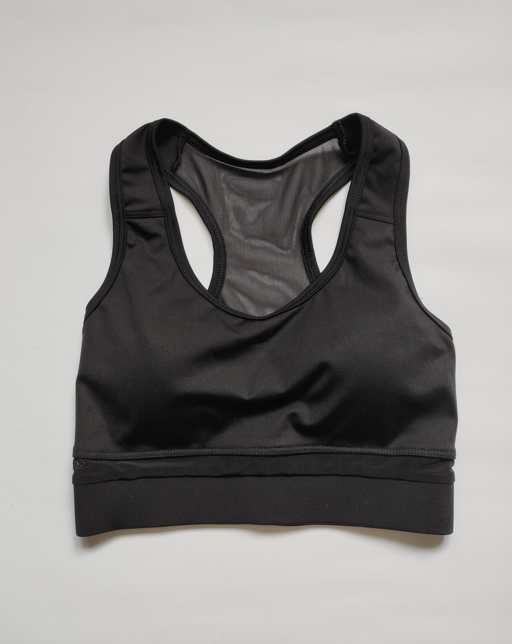 Спортивний дитячий топ для дівчинки спина сіточка колір Чорний на обсяг 55 - 82 см біфлекс + сітка