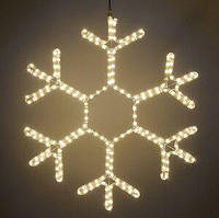 Светодиодная Снежинка 40 см, 24 LED, цвет; теплый белый Дюралайт