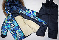 Зимовий комбінезон +куртка на Дівчинку (натуральна узлісся), фото 1