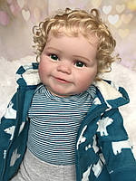 Приголомшливий малюк, лялька реборн хлопчик, 60 див. Промальована шкіра, фото 1