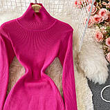 Платье вязаное розовое, фото 6