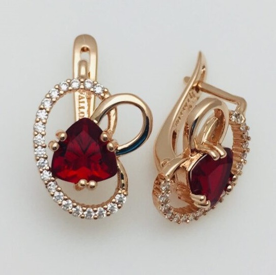 Женские серьги с камнями, 82202895-10 H- 18 мм ширина 14 мм, ювелирная бижутерия Fallon Jewelry