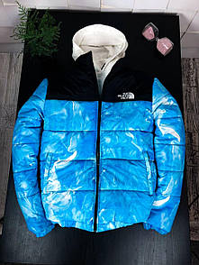 Куртка женская зима-весна-осень синяя без капюшона  The North Face (TNF) Waves Blue