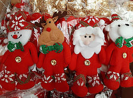 Новогодний сувенир - игрушка Дед Мороз, Снеговик, Олень. Игрушка на магните. Новогодний декор на магните