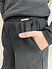 Палаццо брюки для девочки подростков замш широкие c карманами черного цвета №9.30, фото 8