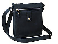 Чоловіча сумка планшетка GS шкіряна 22*20*3 см чорна, фото 1