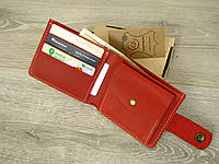 Шкіряне жіноче портмоне GS червоного кольору, фото 1