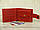 Шкіряне жіноче портмоне GS червоного кольору, фото 2