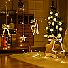 Светодиодная гирлянда "Штора" 2.5м 138 LED с фигурками колокольчик, елка, олень 12шт, Разноцветное свечение, фото 9