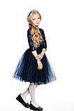 Ошатне плаття з пишною спідницею для дівчинки підлітка (синє), розміри 170, Lukas, фото 2