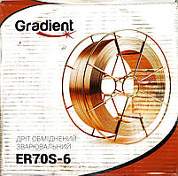 Проволока омедненная Градиент ER70S-6 ф1,0/15кг (аналог СВ08Г2С)