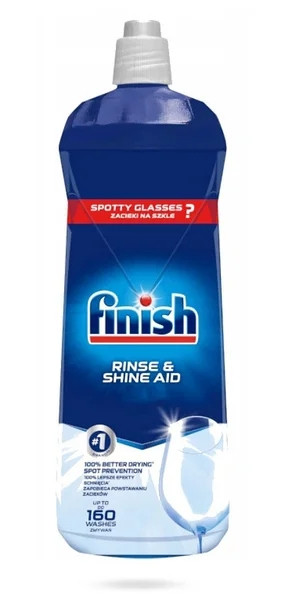 Ополіскувач Фініш для посудомийних машин Finish Rinse & Shine Aid 800 мл.
