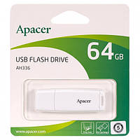 Флешка Apacer USB 64Gb AH336 White AP64GAH336W-1 915634 купить оптом в интернет магазине