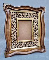 Фигурный киот с внутренней резной деревянной рамой и золочеными штапиками, фото 10