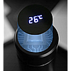 Пляшка термос з індикацією температури води напоїв сталевий 500 мл Smart CUP Чорний, фото 2