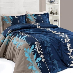 Семейный комплект постельного белья ROYAL BLUE ранфорс